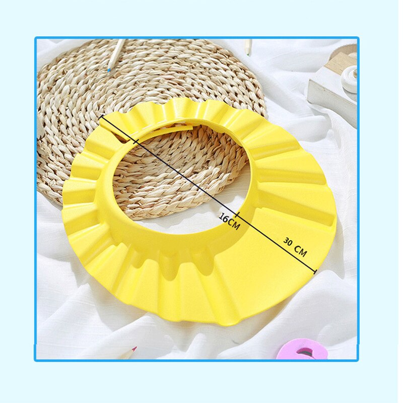 Baby Shower Soft Cap Adjustable Hair Wash Hat for Kids Ear Protection Safe Children Shampoo Bathing Shower Protect Head Cover