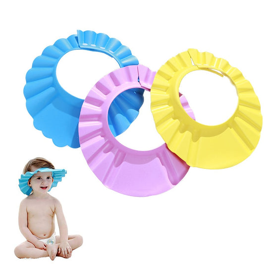 Baby Shower Soft Cap Adjustable Hair Wash Hat for Kids Ear Protection Safe Children Shampoo Bathing Shower Protect Head Cover