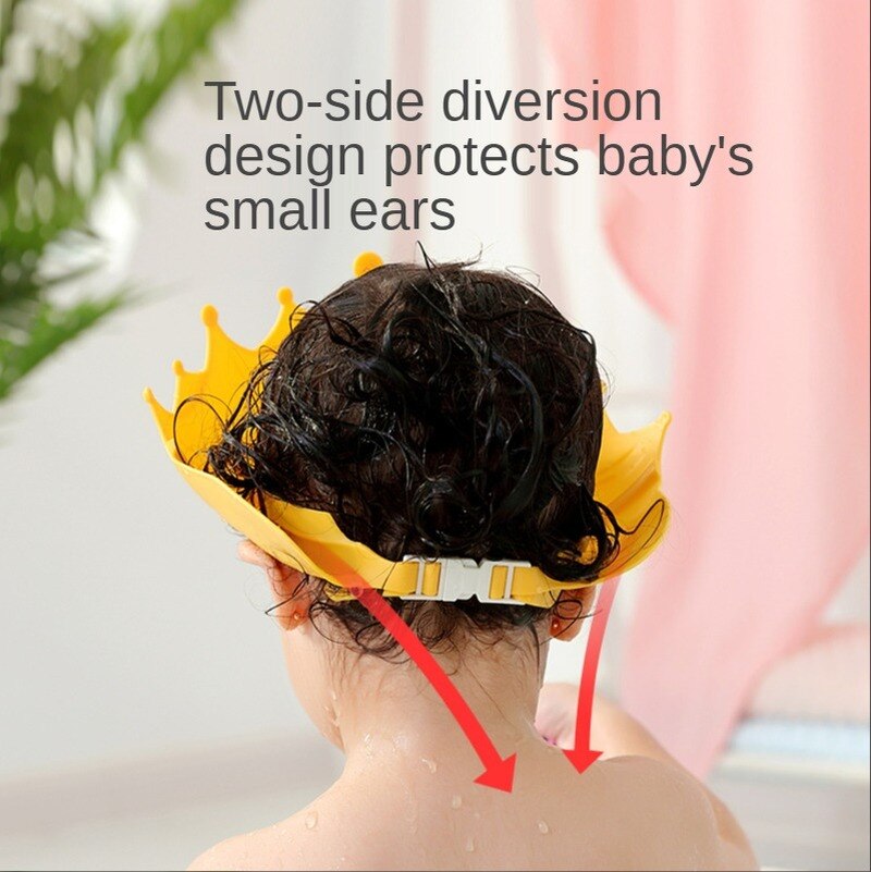 Newborn Baby Shower Cap Adjustable Hair Wash Hat for Infant Ear Protection Safe Children Kids Shampoo Shield Bath Head Cover