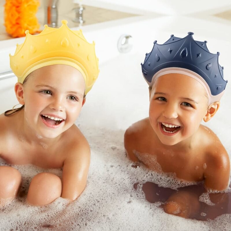 New Adjustable Baby Shower Cap Kids Shampoo Shield Cap Waterproof